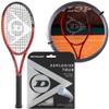 Dunlop CX 200 Tour Tennis Racquet (3rd Gen) (4 1/2" Grip) Strung w Dunlop Explosive Tour 17g Silver Tennis String at Mid Range Tension view 1