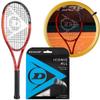 Dunlop CX 200 Tennis Racquet (3rd Gen) (4 3/8" Grip) Strung w Dunlop Iconic All 16g Natural Color Tennis String at Mid Range Tension view 1