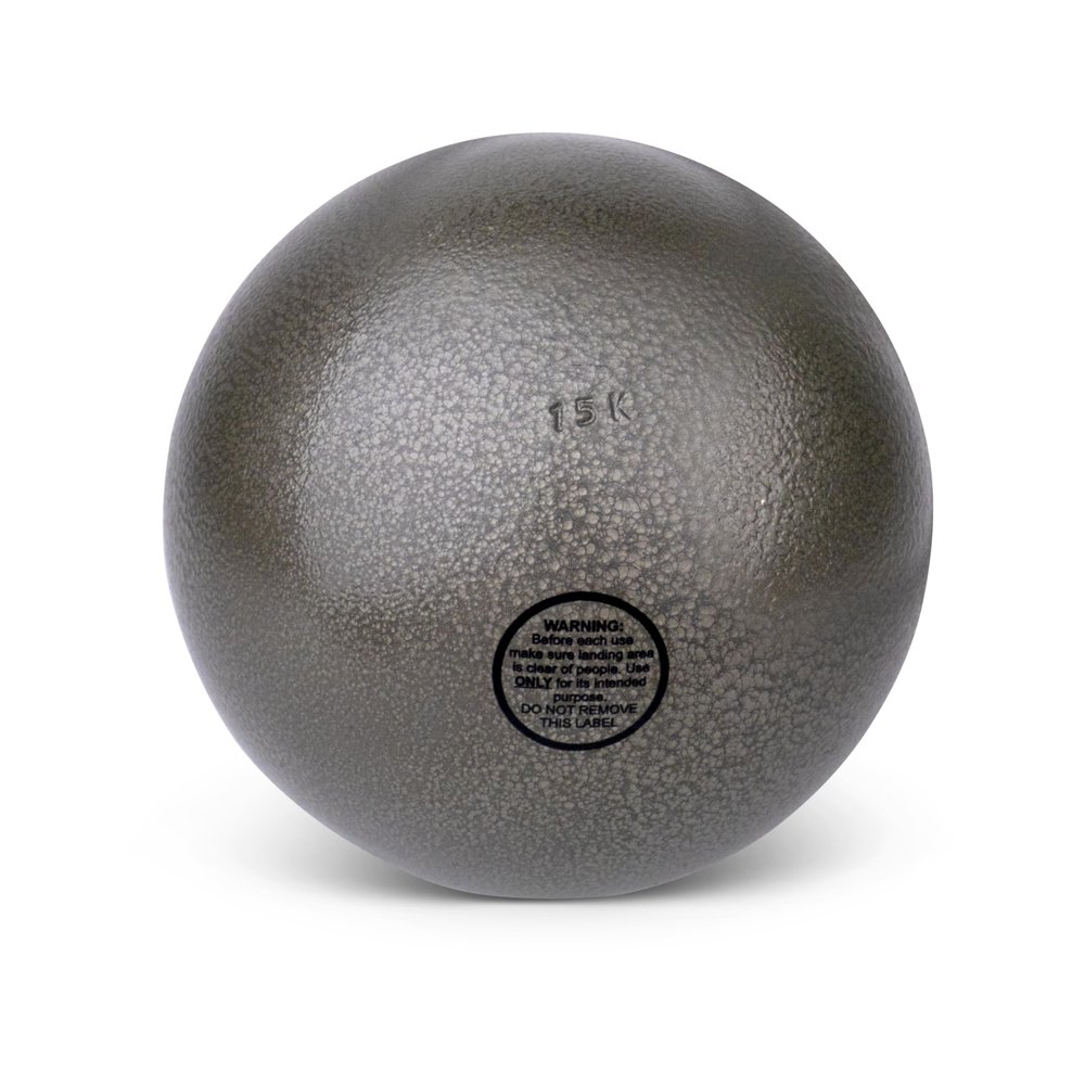 HAEST Vinex Shot Put for Competition and Training | 15 kg | Optimal Balance | Track and Field | All Competition Weights | Cast Iron