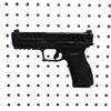 Hammy3DPrints Mount for Springfield Echelon - Pegboard/Skadis/etc. | Pistol Holder Storage Rack (Facing Right, Secure Wall Pegboard) view 1