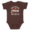 Xtreme Apparrel Cleveland - They Hate Us 'Cause They Ain't Us Baby Bodysuit for Football Fans (Brown, 6M) view 1