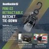 BoatBuckle Mini G3 Retractable Ratchet Straps - (1 x 72-Inch, 1400lbs Break Strength, 2-Pack) Bolt-On Boat Transom Tie Down Straps to Trailer, Fresh Water view 2