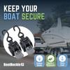 BoatBuckle Mini G3 Retractable Ratchet Straps - (1 x 72-Inch, 1400lbs Break Strength, 2-Pack) Bolt-On Boat Transom Tie Down Straps to Trailer, Fresh Water view 4