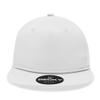 5 Panel High Profile Relaxed Cotton Blend Rope Hat, White view 2
