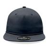5 Panel High Profile Relaxed Cotton Blend Rope Hat, Navy view 2