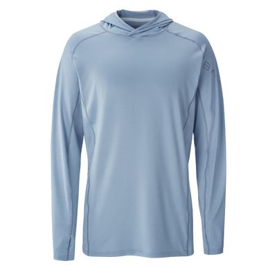 Bare Eclips Men's Hoodie Rashguard | 50+ UV Rating | Hood for Added Sun Protection | Quick Dry | Long Sleeve (X Large) Gray