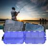 GRABLOOM 10 Grids Fishing Tackle Boxes Waterproof Seal Fishing Tackle Storage Box Baits Storage Case with Compartments Structure Compartment Box, Black view 4