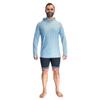 Bare Eclips Men's Hoodie Rashguard | 50+ UV Rating | Hood for Added Sun Protection | Quick Dry | Long Sleeve with Thumb Holes | Utility Pocket on Back | S Gray view 3