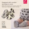 Zutano Unisex Organic Cotton Baby Booties With Gripper Soles, Black Bear, 3M view 2