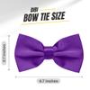 Dibi Mens Solid Color Formal Pre Tied Bow Ties - Mens Bowties - Adjustable Bow Tie (Purple) view 3