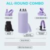 32/40/64 OZ Insulated Water Bottle - with Straw Spout Lid, 32 oz Water Bottles Sleeve, Paracord Handle, Protective Boot, Metal Thermo Stainless Steel Flask Cup for Work Sports Gym Travel view 2
