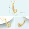 Imrsanl Fish Hook Urn Necklace for Ashes Stainless Steel Cross Cremation Jewelry Memorial Pendant Funeral Keepsake for Men Women (Gold) view 2