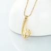 Imrsanl Fish Hook Urn Necklace for Ashes Stainless Steel Cross Cremation Jewelry Memorial Pendant Funeral Keepsake for Men Women (Gold) view 3