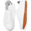 Rominz Mens White Canvas Shoes Fashion Low Top Canvas Sneakers Casual Tennis Shoes Lace-Up Walking Shoes for Men(White,US12) view 1
