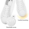 Rominz Mens White Canvas Shoes Fashion Low Top Canvas Sneakers Casual Tennis Shoes Lace-Up Walking Shoes for Men(White,US12) view 2