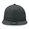 5 Panel High Profile Relaxed Cotton Blend Rope Hat, Charcoal view 2
