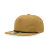 5 Panel High Profile Relaxed Cotton Blend Rope Hat, Biscuit/Black view 1