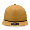 5 Panel High Profile Relaxed Cotton Blend Rope Hat, Biscuit/Black view 2