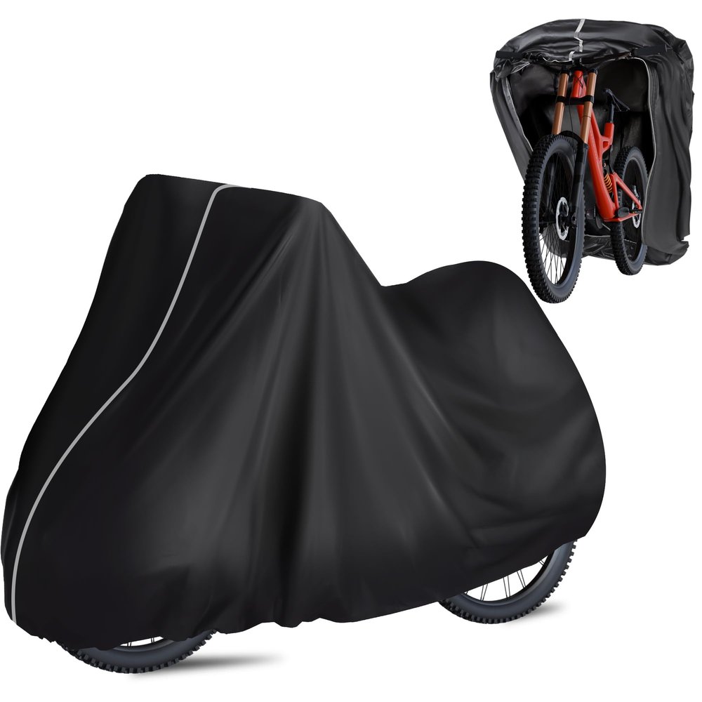 LifMagix 1 Bike Cover Waterproof Outdoor - Bicycle Cover Rain UV Snow Proof with Anti-theft Lock Hole Windproof Buckle Mountain Road Electric Bike Heavy Duty Bikes Black