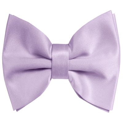 Dibi Mens Solid Color Formal Pre Tied Bow Ties - Mens Bowties - Adjustable Bow Tie (Lilac)