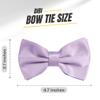 Dibi Mens Solid Color Formal Pre Tied Bow Ties - Mens Bowties - Adjustable Bow Tie (Lilac) view 3