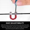 SPG 2 Sets Archery D Loop, Archery Metal D Loop for Compound Bow Release Nocking Loop with Screwdrivers Mounted on Bowstring Screw Reinforcement Compound Bow Accessories Hunting view 4