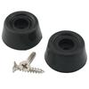 YTgilo 4PCS Pool Cue Stick Butt Protector Protective Pad with 4 Screws 27x30x13 mm Rubber Flat Bottom Rest Pool Cue Stick Rubber Bumper with Screw Fixation Black view 2
