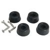 YTgilo 4PCS Pool Cue Stick Butt Protector Protective Pad with 4 Screws 27x30x13 mm Rubber Flat Bottom Rest Pool Cue Stick Rubber Bumper with Screw Fixation Black view 3