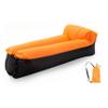 HAMAPI Inflatable Sofa with Pillow-Portable Waterproof Couch for Camping,Beach,Travel,Picnics,Outdoor, Music Festivals, Backyard-Bean Bag Chair,Folding Sofa-Beach Bed (Orange+Black with Pillow) view 1