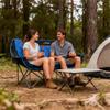 FAIR WIND Oversized Fully Padded Camping Chair Folding Loveseat Camping Couch Double Duo Chair Heavy Duty Quad Fold Arm Chair with Cup Hold - Supports 650 LBS Blue view 2