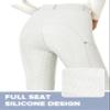 FitsT4 Sports Women's Full Seat Riding Tights with Zipper Pockets Horseback Riding Pants Equestrian Breeches for Women White XL view 4