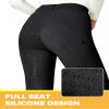 FitsT4 Sports Women's Full Seat Riding Tights with Zipper Pockets Horseback Riding Pants Equestrian Breeches for Women Black L view 4