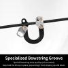 SPG 2 Sets Archery D Loop, Archery Metal D Loop for Compound Bow Release Nocking Loop with Screwdrivers Mounted on Bowstring Screw Reinforcement Compound Bow Accessories Hunting view 3