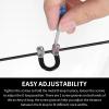 SPG 2 Sets Archery D Loop, Archery Metal D Loop for Compound Bow Release Nocking Loop with Screwdrivers Mounted on Bowstring Screw Reinforcement Compound Bow Accessories Hunting view 4