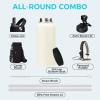 32 oz Insulated Water Bottle with Straw - Chug Lid, (Cold 48h, Hot 24h) Stainless Steel Flask with Paracord Handle, Storage Pouch with Strap, Metal Thermo for School Travel Sports Gym Women view 2