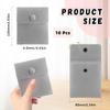 BOSMIOW 10 Packs Velvet Jewelry Pouch with Snap Button,8.5 * 10cm Small Bracelet Packaging Bags,Envelope Style Storage Bags,Gift Bags for Rings Necklace Earrings Watch,Grey view 2