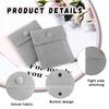 BOSMIOW 10 Packs Velvet Jewelry Pouch with Snap Button,8.5 * 10cm Small Bracelet Packaging Bags,Envelope Style Storage Bags,Gift Bags for Rings Necklace Earrings Watch,Grey view 3