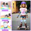 Comforhous Color Gradient Kids Bike Helmet and Pads Adjustable Helmet for Kids Protective Gear Set with Elbow Knee Pads Wrist Guards for Cycling Bicycle view 4