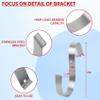 23" Life Ring, Pool Life Ring with 98.4FT Water Floating Lifesaving Rope,Boat Safety Throw Rings with Reflective Tape,Include Rings Buoy S-Shaped Bracket view 3