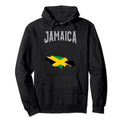 Retro Jamaica Flag Vintage Throwback Sport Pullover Hoodie