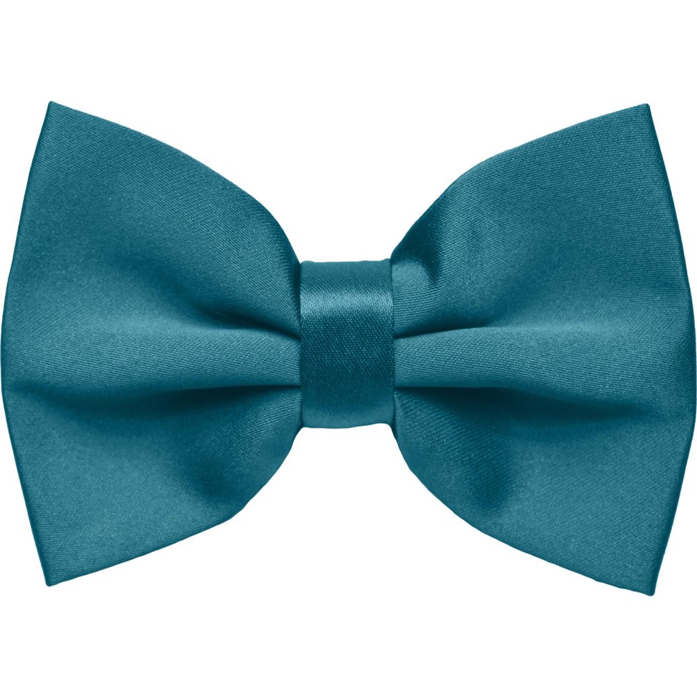 Dibi Mens Solid Color Formal Pre Tied Bow Ties - Mens Bowties - Adjustable Bow Tie (Teal)