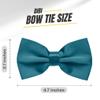 Dibi Mens Solid Color Formal Pre Tied Bow Ties - Mens Bowties - Adjustable Bow Tie (Teal) view 3