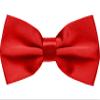 Dibi Mens Solid Color Formal Pre Tied Bow Ties - Mens Bowties - Adjustable Bow Tie (Red) view 1