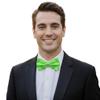 Dibi Mens Solid Color Formal Pre Tied Bow Ties - Mens Bowties - Adjustable Bow Tie (Neon Green) view 2