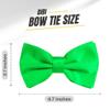 Dibi Mens Solid Color Formal Pre Tied Bow Ties - Mens Bowties - Adjustable Bow Tie (Neon Green) view 3