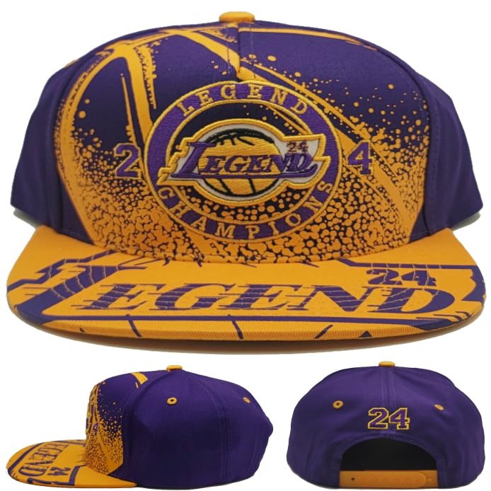 Leader of Generation Apparel Los Angeles New Top Level Legend 24 Champions Purple Gold Era Snapback Hat Cap