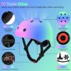 Comforhous Color Gradient Kids Bike Helmet and Pads Adjustable Helmet for Kids Protective Gear Set with Elbow Knee Pads Wrist Guards for Cycling Bicycle view 3