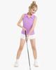 Auranso Girls Sleeveless Polo Shirts V-Neck Golf Tennis T-Shirts with Collared Quick Dry Tank Tops Purple 7-8 Years view 2