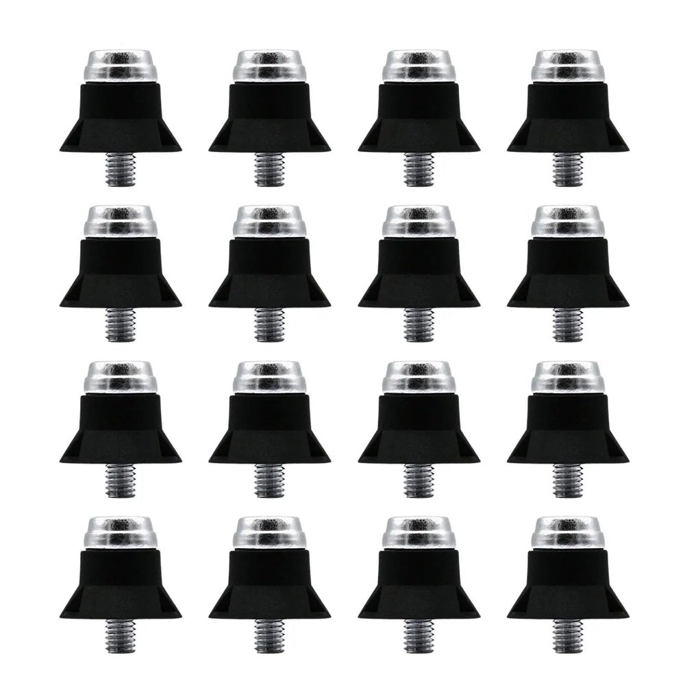 Grimmstr 12 PCS Football Boot Replacement Spikes Football Boot Studs for M5 Threaded Football Boots 16mm, Black