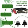 Grimmstr 12 PCS Football Boot Replacement Spikes Football Boot Studs for M5 Threaded Football Boots 16mm, Black view 4
